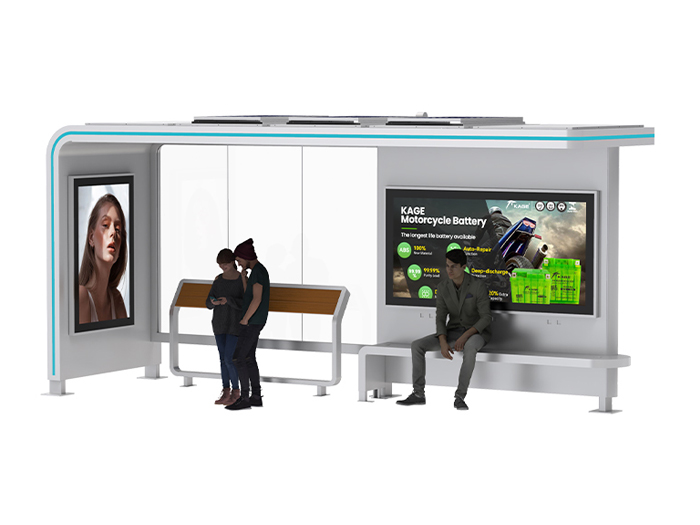 Metal Bus Stop Shelter Design- YR2504-021C