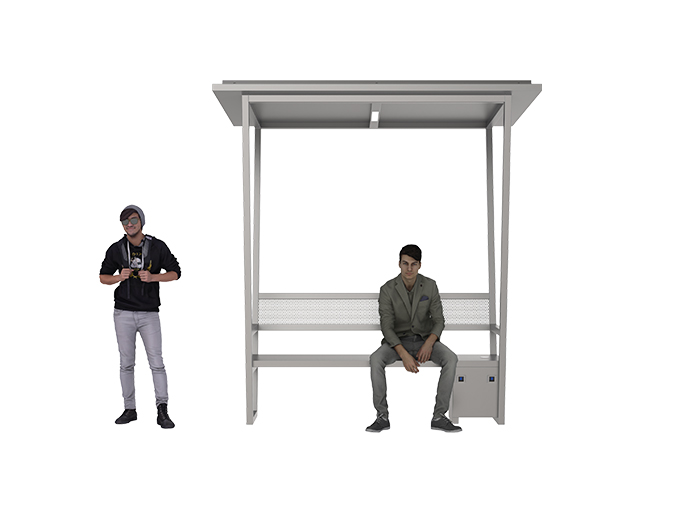 Bench with Solar Panel- YR-SPP-037