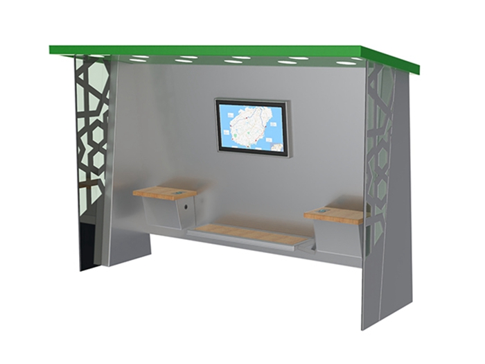 Bus Shelter with Solar Panels- YR2501-012G