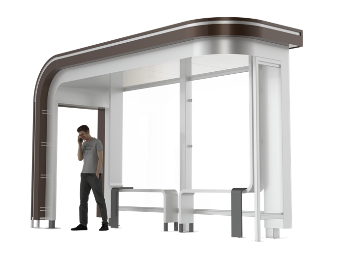 Low Cost Steel Bus Shelter- YR-SSBS-25005