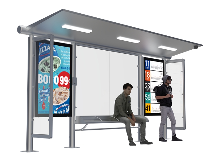 Galvanized Steel Bus Shelter- YR-SSBS-25003