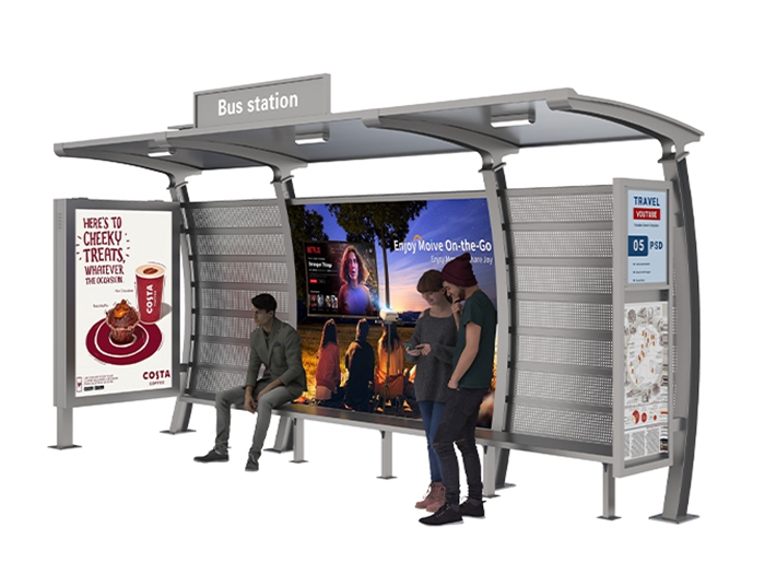 Prefab Bus Shelter- YR-SSBS-25040