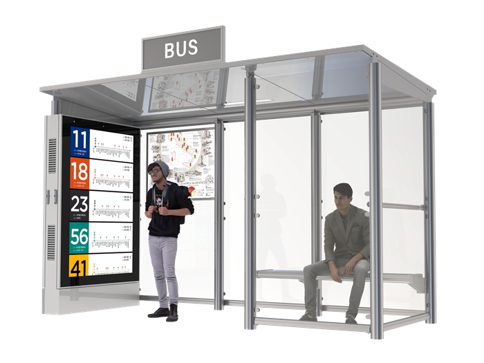 Modern Waiting Bus Shelter Design- YR-SMBS-25022