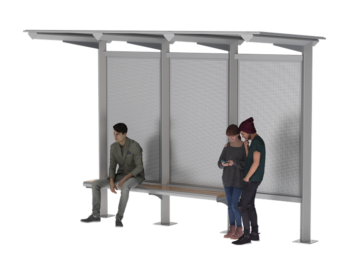 Bus Shelter with Bench- YR2407-007A