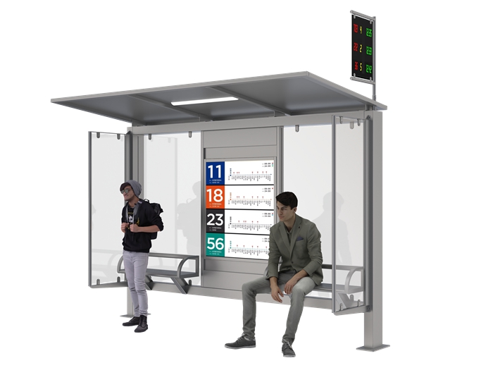 Aluminium Bus Shelter- YR1706-002