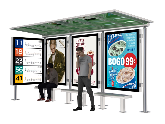 Bus Shelter with Map Display- YR-SSBS-25026