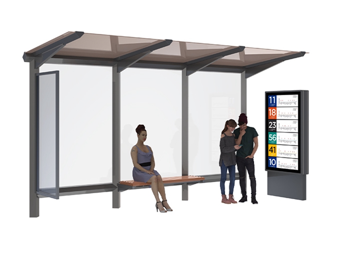Steel Bus Shelter Manufacturer- YR-SSBS-2309113 Steel Bus Shelter Manufacturer- YR-SSBS-2309113