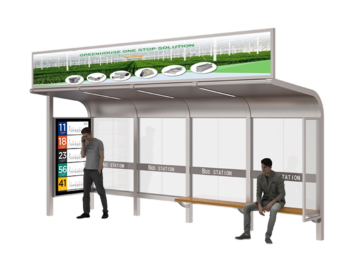 Steel Bus Shelter Supplier- YR-SSBS-2312324 Steel Bus Shelter Supplier- YR-SSBS-2312324