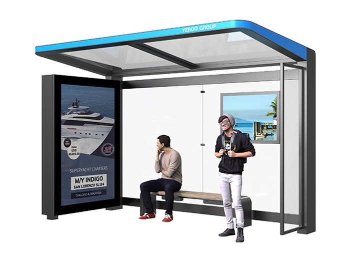 Bus Shelter with Lightbox- YR-SSBS-2308010 Bus Shelter with Lightbox- YR-SSBS-2308010