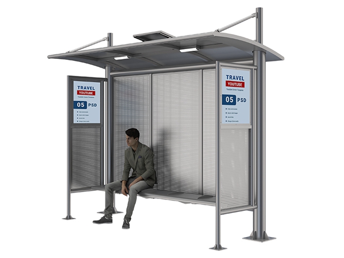 Solar Bus Stop Shelter- YR-SSBS-25039