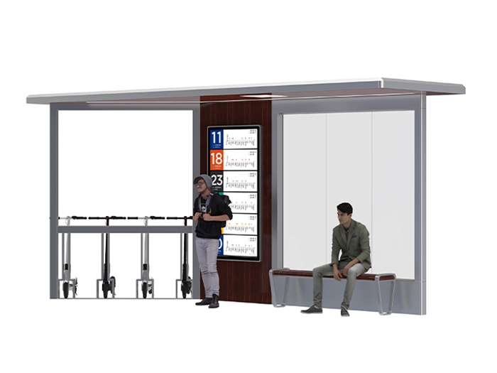 Smart Bus Shelter with Scooter Parking Area- YR-SSBS-2307112