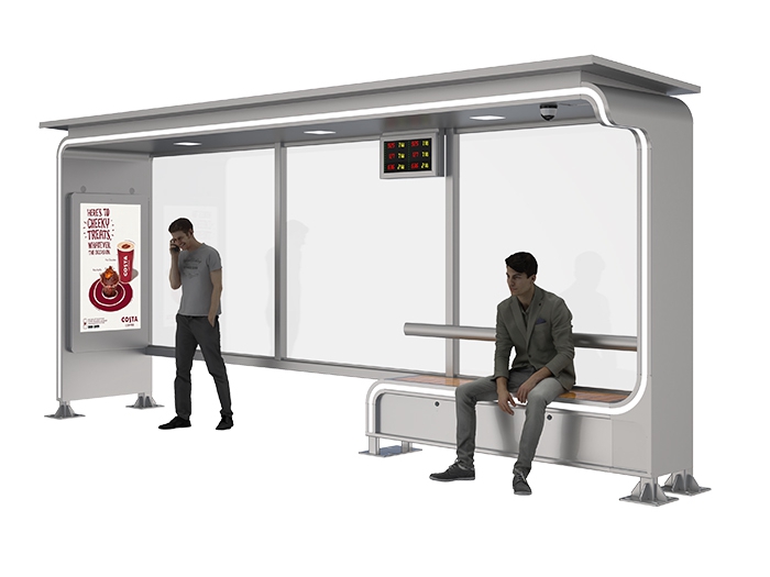 Bus Shelter with USB Charging- YR-SMBS-25037