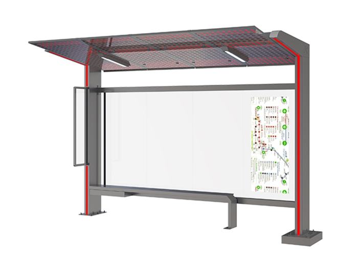 Bus Shelter Solar- YR-SSBS-25017