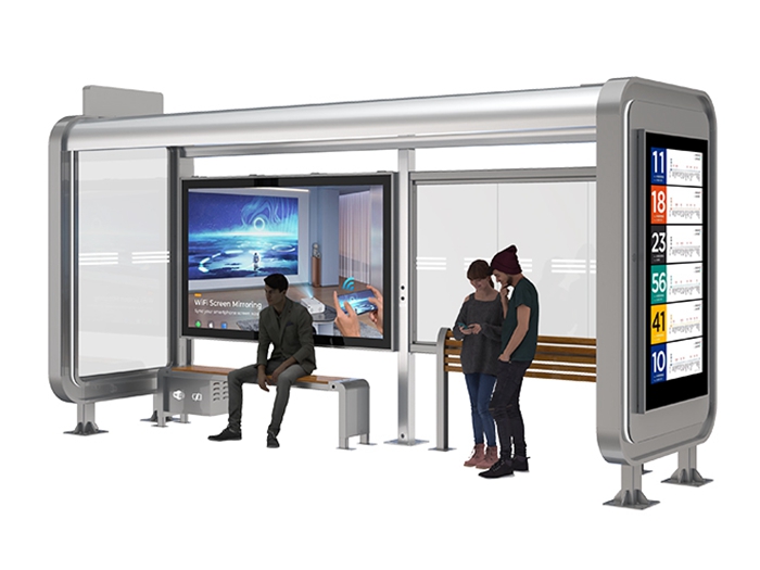 Outdoor Smart Bus Stop Shelter- YR-SSBS-2312327