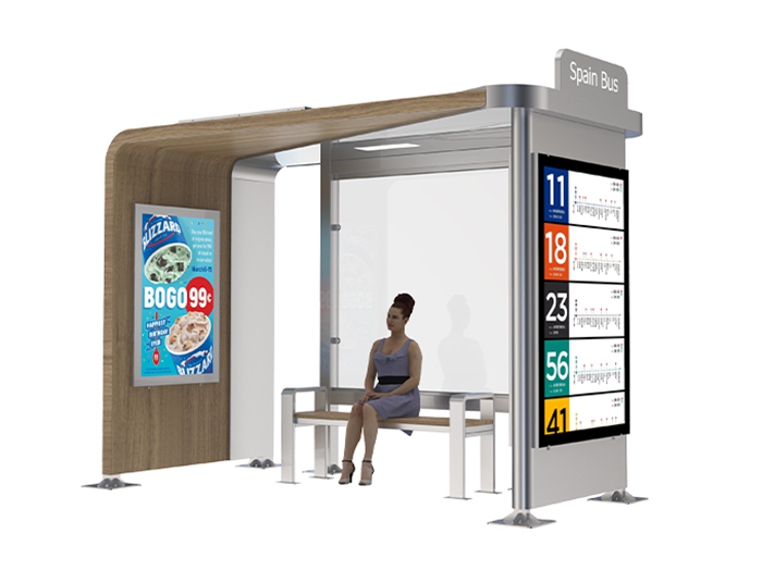 Bus Shelter with Digital Signage- YR-SSBS-25030