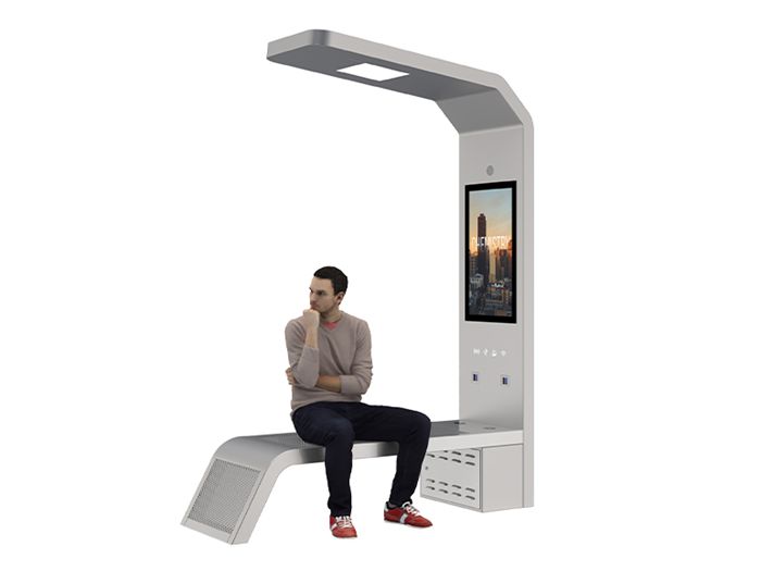 Solar Bench with USB Ports- YR-SPP-011