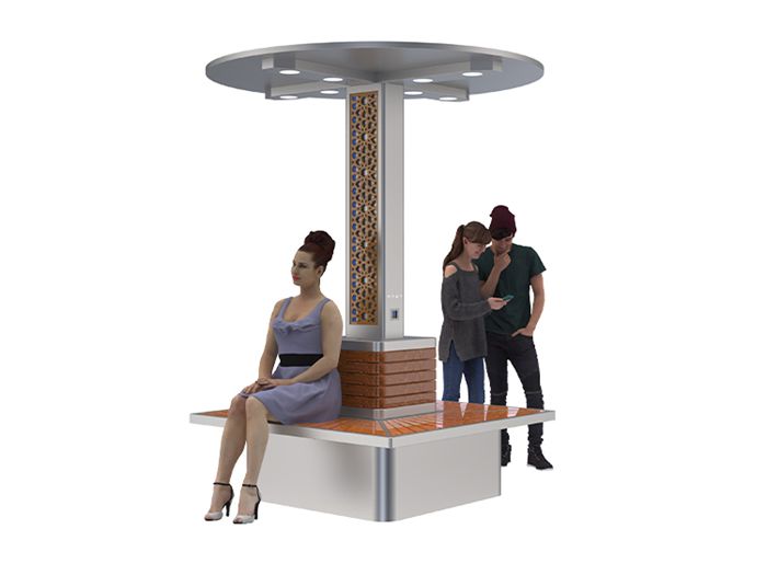 Solar Bench for Parks- YR-SPP-016