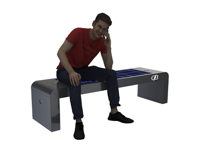 Outdoor Smart Solar Bench- YR-SPP-038 Outdoor Smart Solar Bench- YR-SPP-038