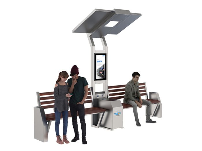 Solar Powered Park Bench- YR-SPP-032