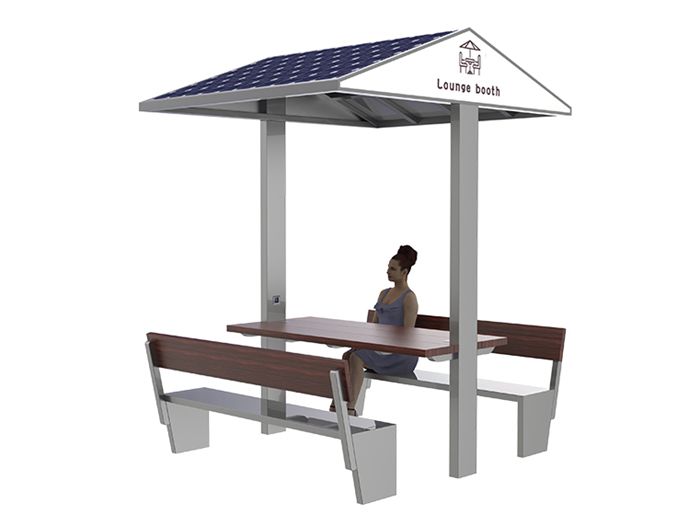Rest Pavilion with Solar Powered Roof- YR-SPP-035