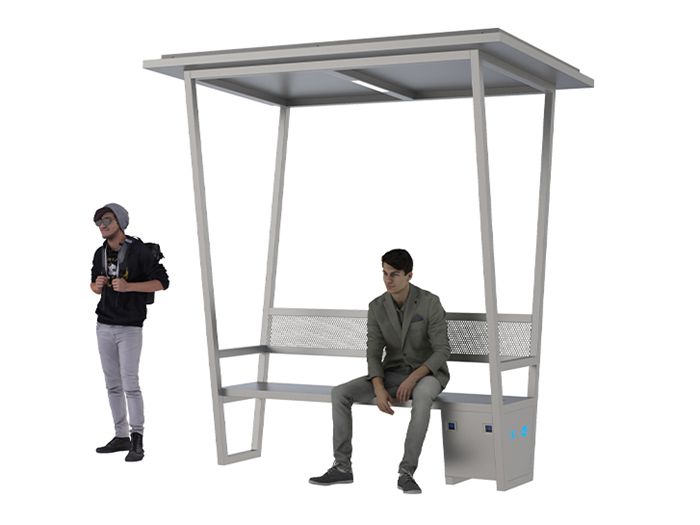 Bench with Solar Panel- YR-SPP-037