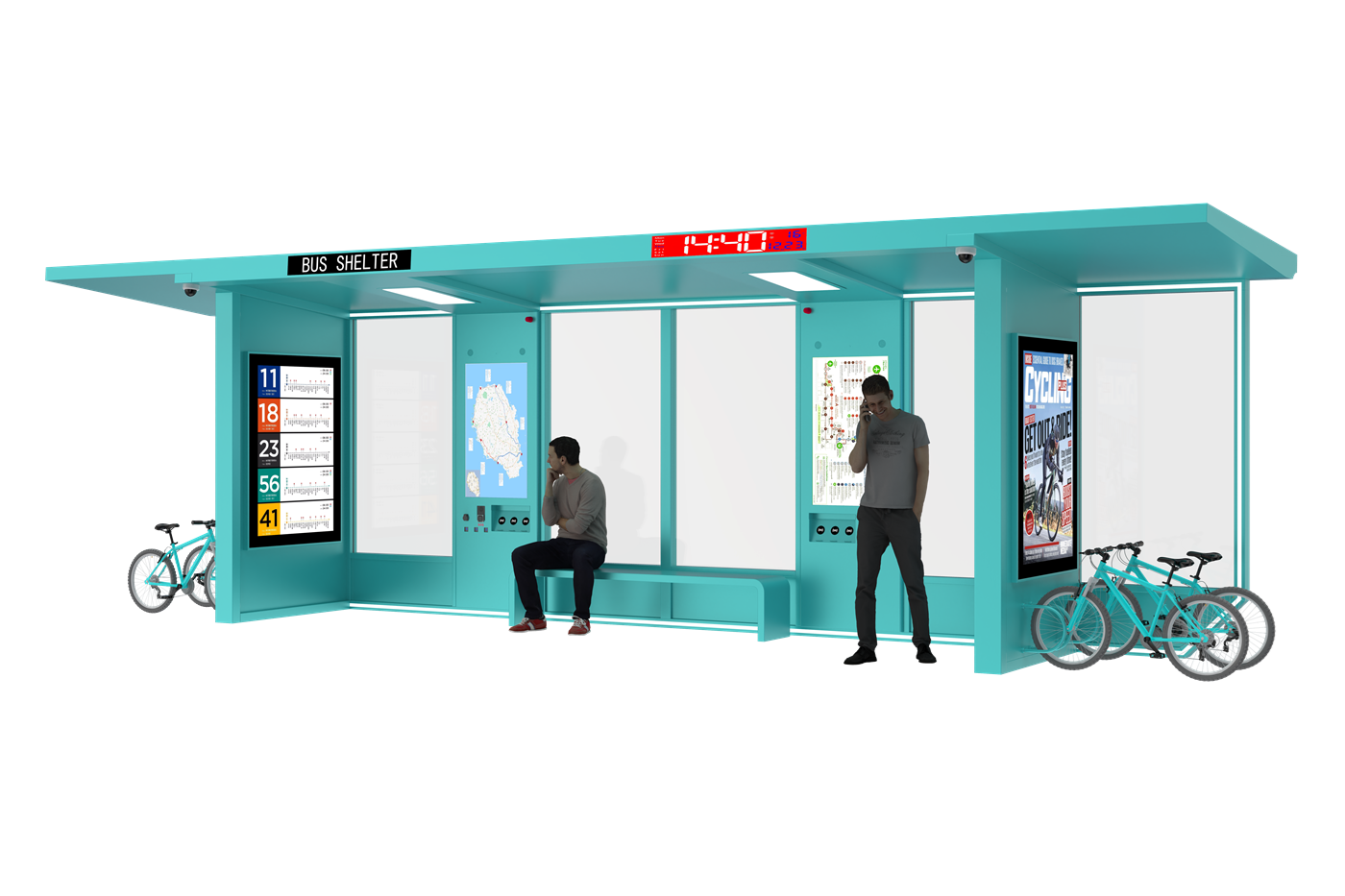 Solar Powered Bus Shelters- YR-SSBS-2603005