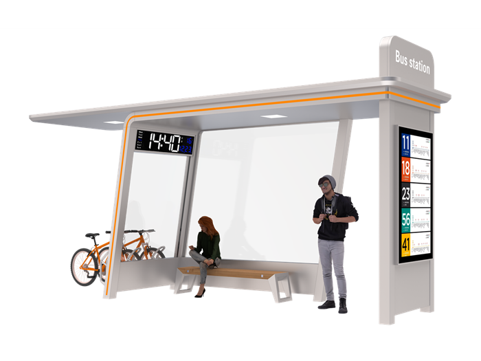 Metal Bus Stop Shelter- YR-SSBS-2604008