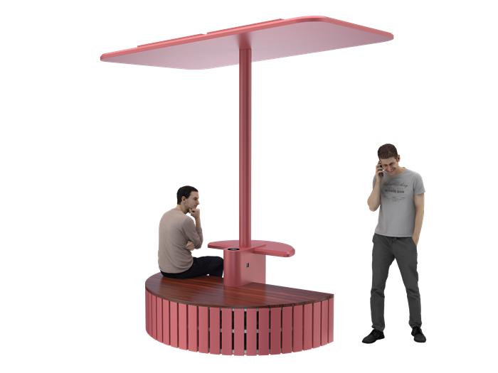 Solar Bench with Phone Charging- YR-SPP-044