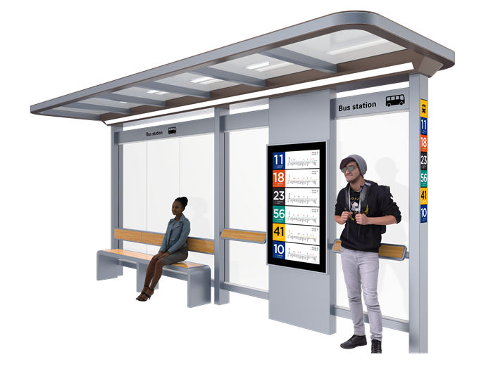 Bus Shelter with Bench- YR-SSBS-2606012