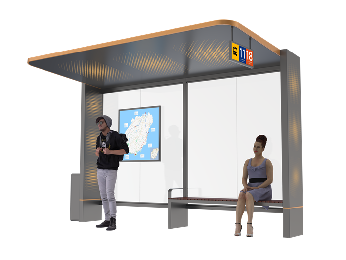 Modern Design Bus Stop Shelter- YR-SSBS-2607013