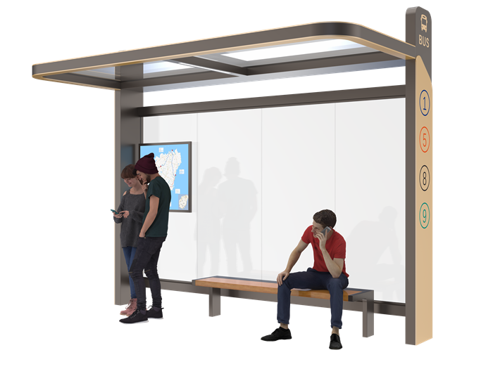 Urban Modern Bus Shelter- YR-SSBS-2607014