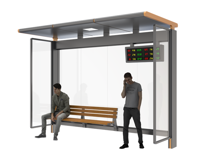 Outdoor Bus Stop Shelter- YR-SSBS-2608015